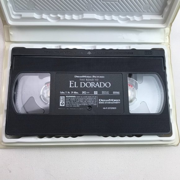 VHS Dreamworks The Road To El Dorado Clamshell Movie Miguel Tulio Elton John - Picture 2 of 5